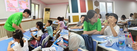 图1 实践队员与孩子们互动、启发灵感.jpg